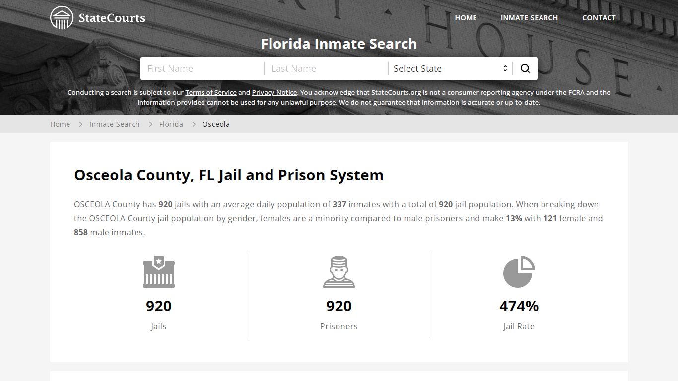 Osceola County, FL Inmate Search - StateCourts